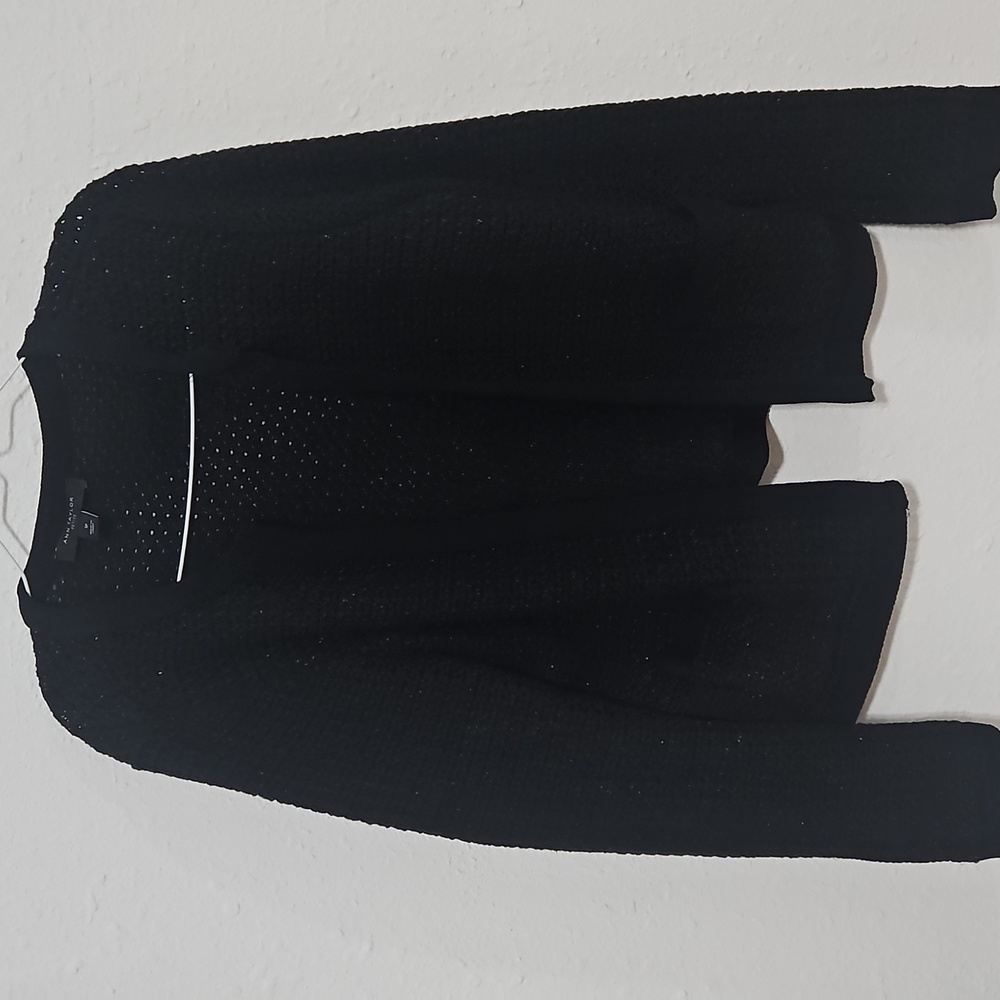 Glittery black knit sweater cardigan/jacket